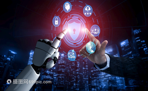 3D進行人工智能AI機器人和開發研究為生活者的未來服務數字據挖掘和計算機大腦的器學習技術設計